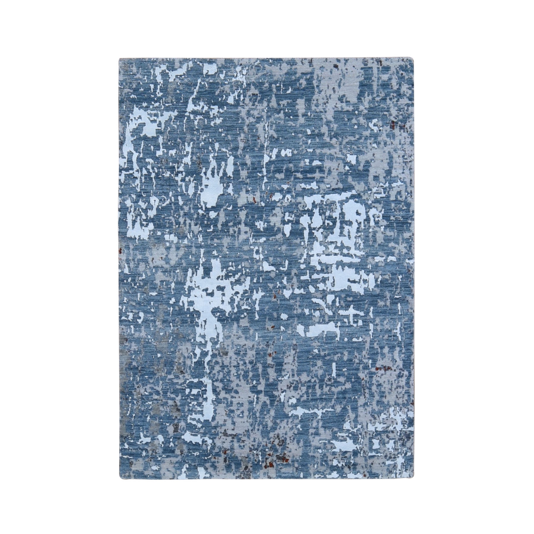 Modern & Contemporary Silk Hand-Knotted Area Rug 4'0